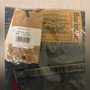 Barbour x Levi's 568 Loose Jeans Size 36 & 34 Baggy 90s Streetwear Tartan